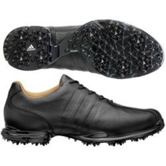 ADIDAS MEN'S ADIPUR Z BOUNCE BLACK LEATHER GOLF SHOES